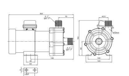 Marine Air Conditioner Pump MPS NH 150PS 1020 GPH